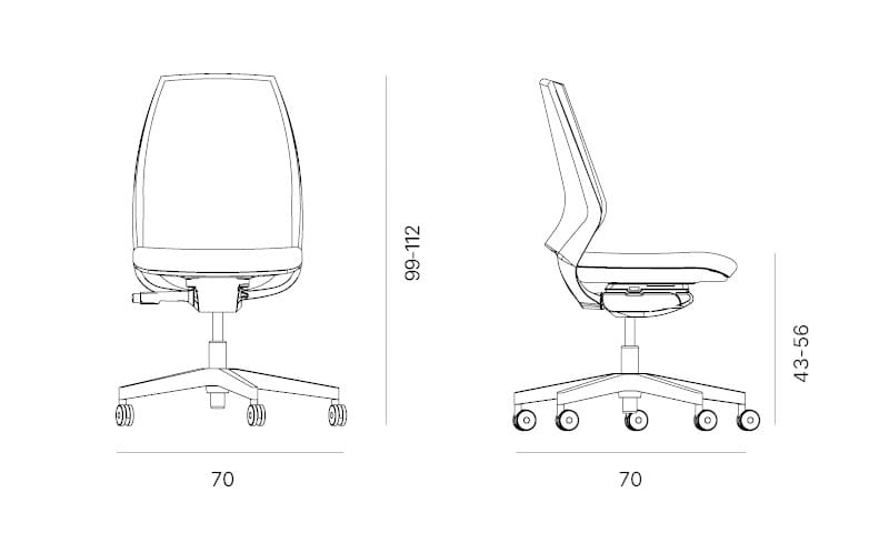 Офисное кресло с 5 спицами Quadrifoglio Group дизайн-офис ARCH-00118104 - Вид №5
