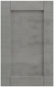 Фасады для кухни Кантри Фрезеровка «Лжевыборка Горизонталь» Бетон серый №286
