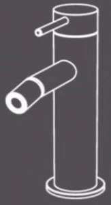 Radomonte Смеситель для биде, однорычажный, из нержавеющей стали Toki Tki4