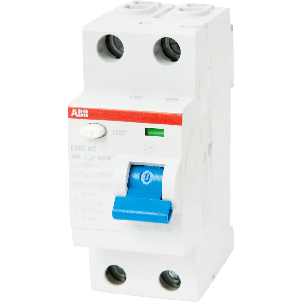 УЗО ABB F202 1P N 16 А 10 мА 10 кА АС 2CSF202001R0160 STLM-2151963