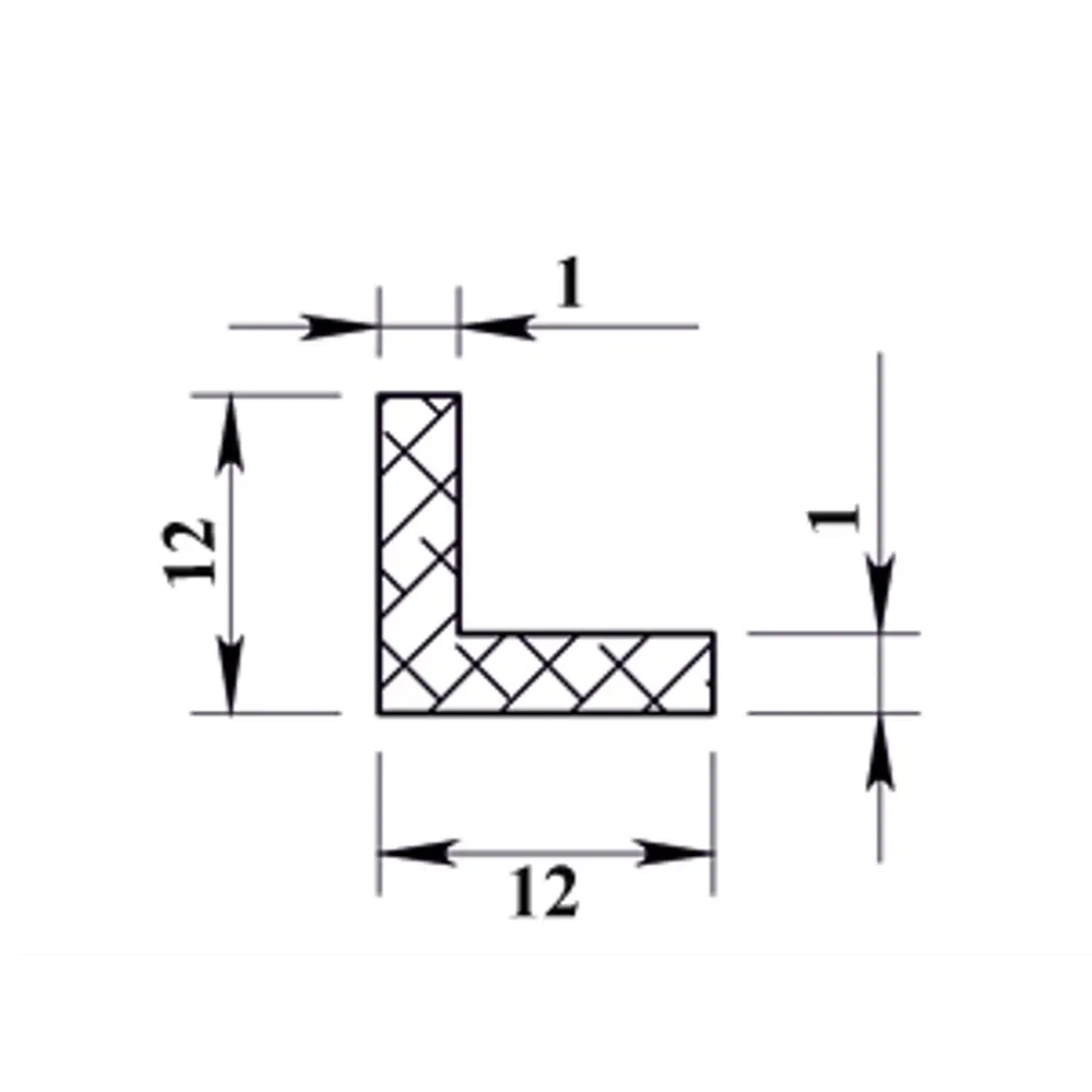 Профиль алюминиевый угловой 12х12х1x2000 мм Santreyd STLM-2093270 - Вид №3