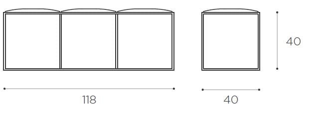 Стальная скамья с бархатным сиденьем EPÒNIMO Gotham ARCH-00099704 - Вид №5
