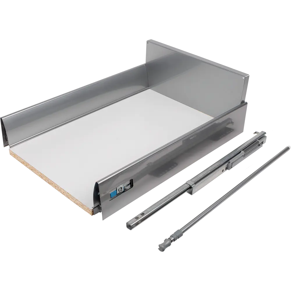 Ящик Delinia высокий с доводчиком 34.2х16х48 см, металл, цвет белый STLM-2160007