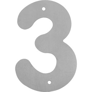 Цифра «3» 17x20 см сталь цвет серый