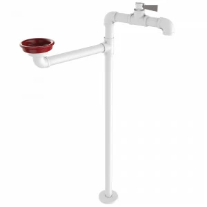 Graffio Смеситель для умывальника с напольной подставкой, вешалкой для полотенец и керамической мыльницей. TU002