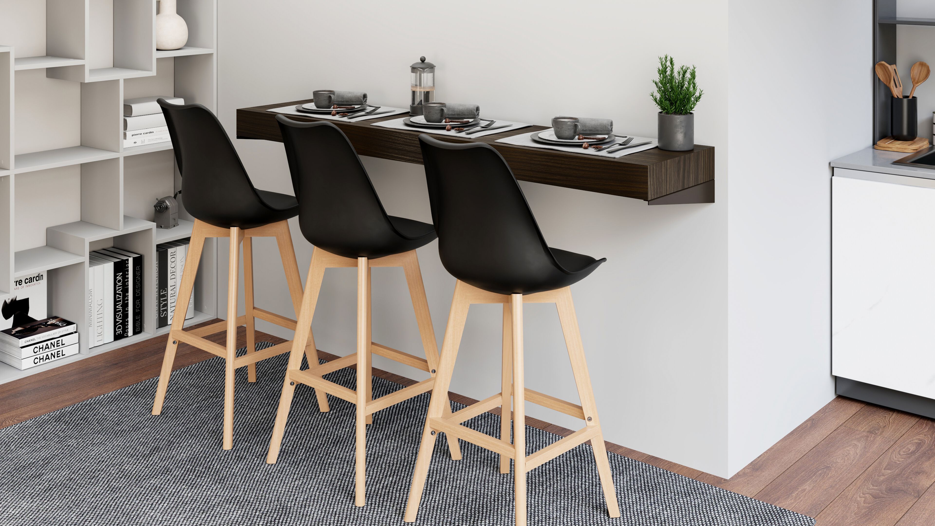 Высокий настенный стол из меламинированного дерева Mobili Fiver Evolution ARCH-00019879 - Вид №10