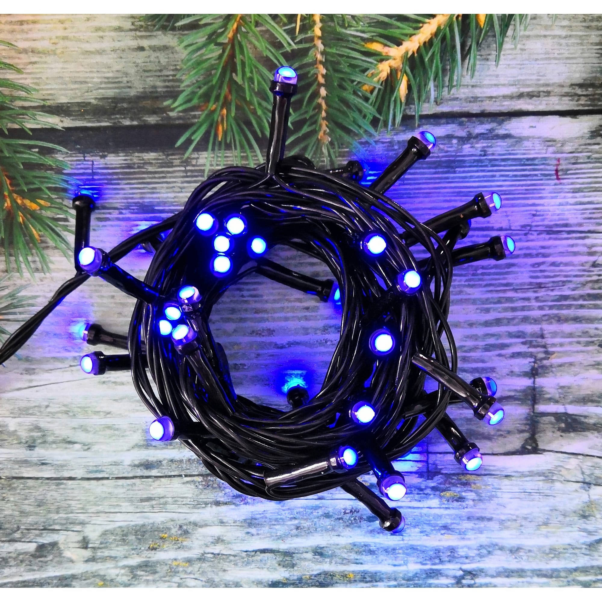 82309517 Электрогирлянда наружная «Нить» 6.5 м 50 LED синий Santreyd 