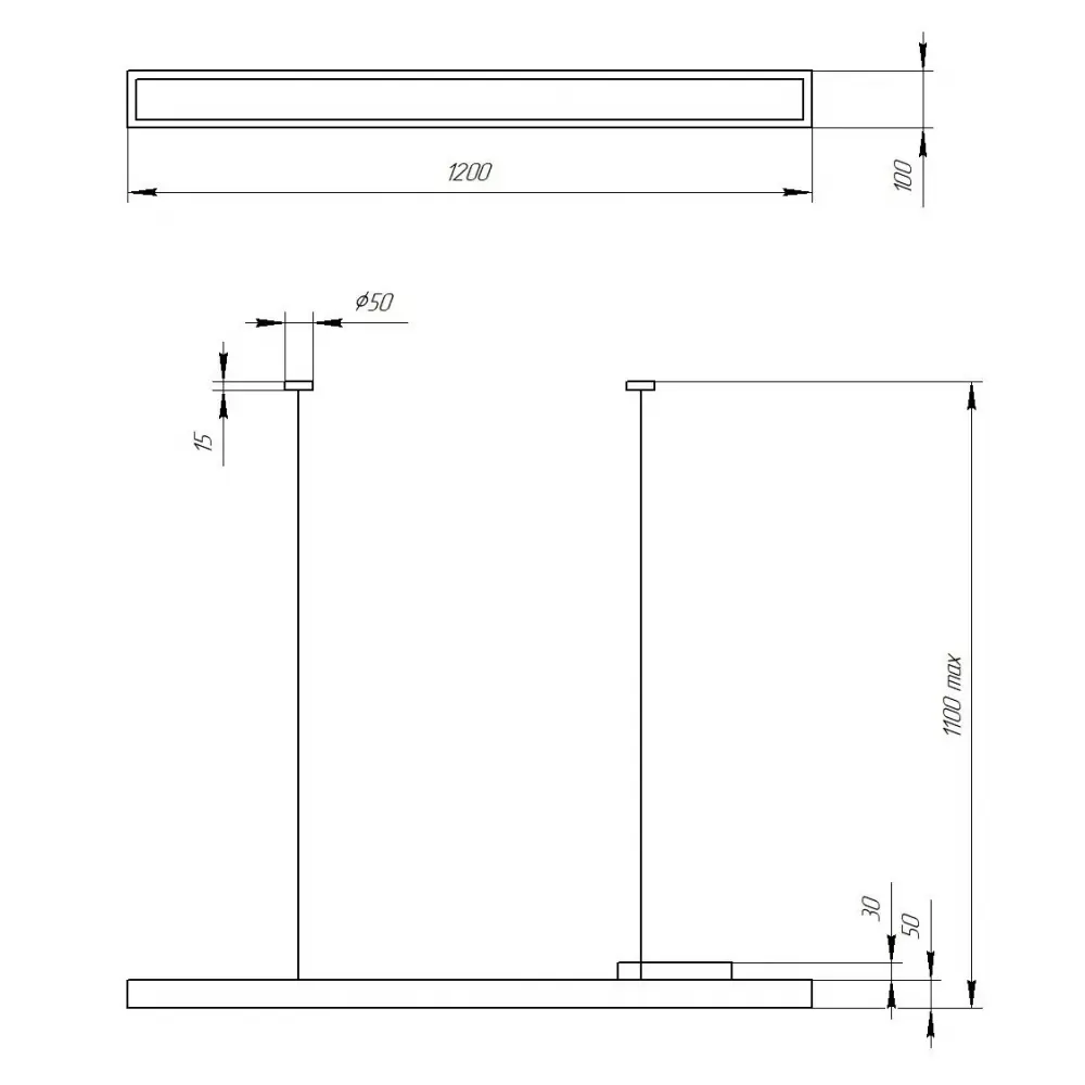 Светильник подвесной светодиодный Geometria 14.5 м² нейтральный белый свет цвет белый Santreyd STLM-2002602 - Вид №6