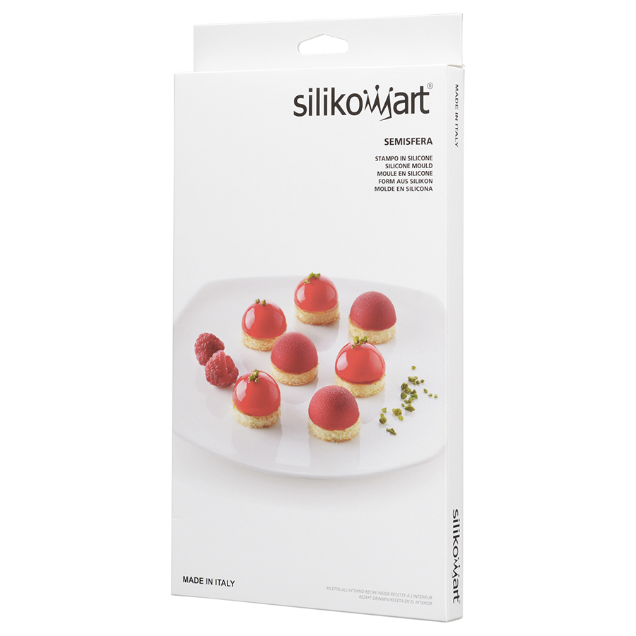 20.006.00.0065 Форма для приготовления пирожных semisfera 17,5 х 23 см силиконовая Silikomart  - Вид №11