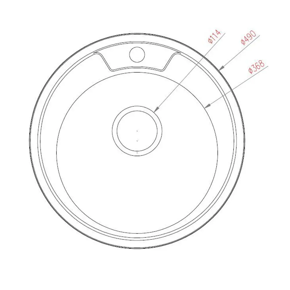 Круглая врезная мойка Maidsinks Kiba для современной кухни 17166314 STLM-1565345 - Вид №5