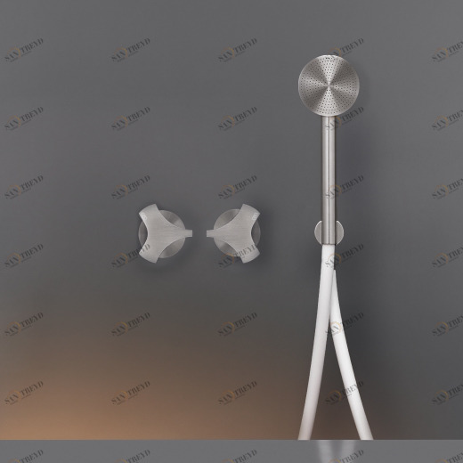 Настенные 2 прогрессивных смесители, установленные для ванной / душа с круглого ручной душ диаметр 65 мм  ZIQ49Y CEADESIGN 