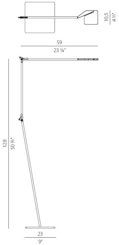 PANZERI Торшер LED с прямым светом и регулируемой высотой из алюминия в современном стиле Jackie iot sun-id-1425651 - Вид №3
