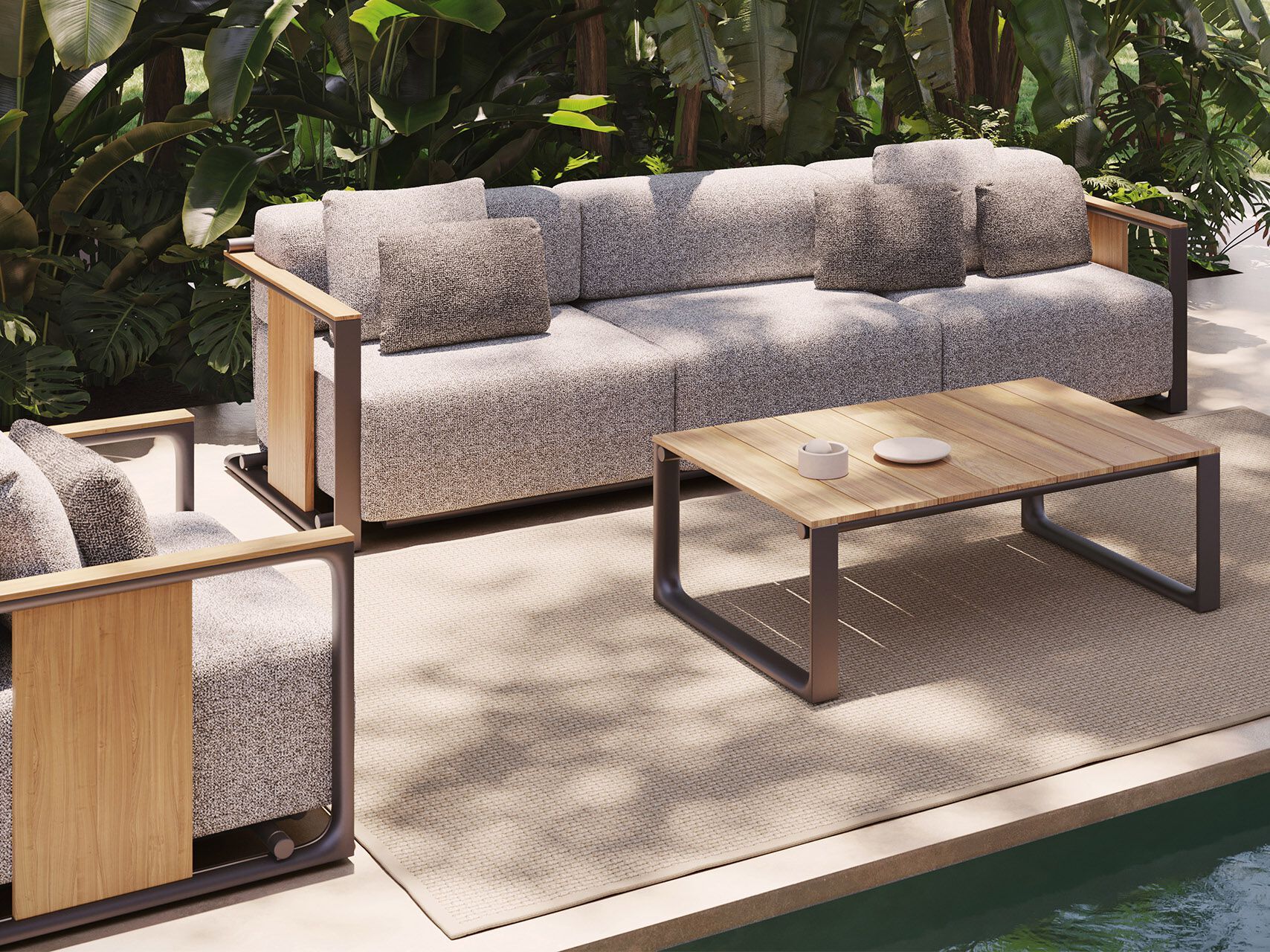 Ткань сад диван Vondom Тулум ARCH-00089131 - Вид №1