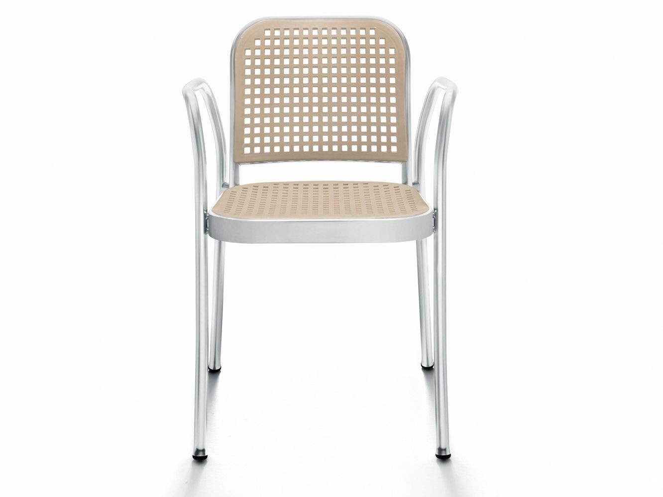 Алюминиевый штабелируемый стул с подлокотниками DE PADOVA Silver ARCH-00041384 - Вид №1