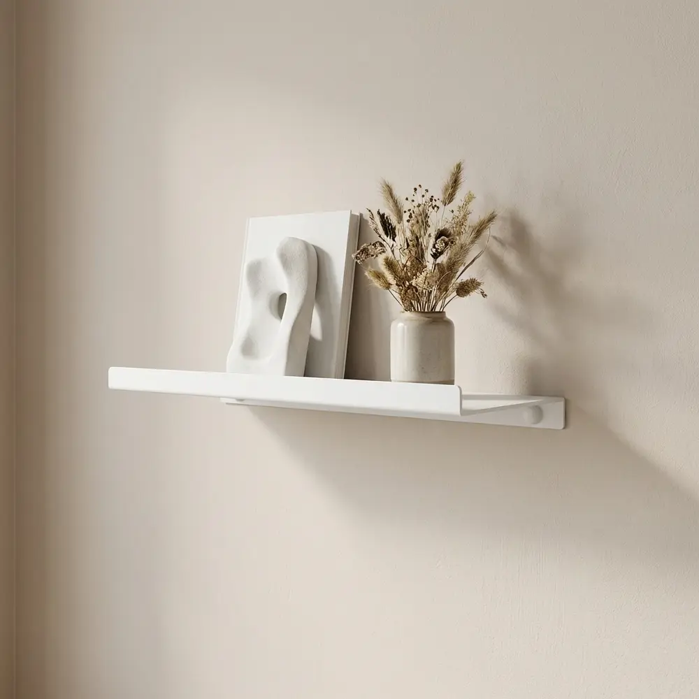 Настенная полка 33x12 см металл цвет белый KONSENSA STLM-2065915