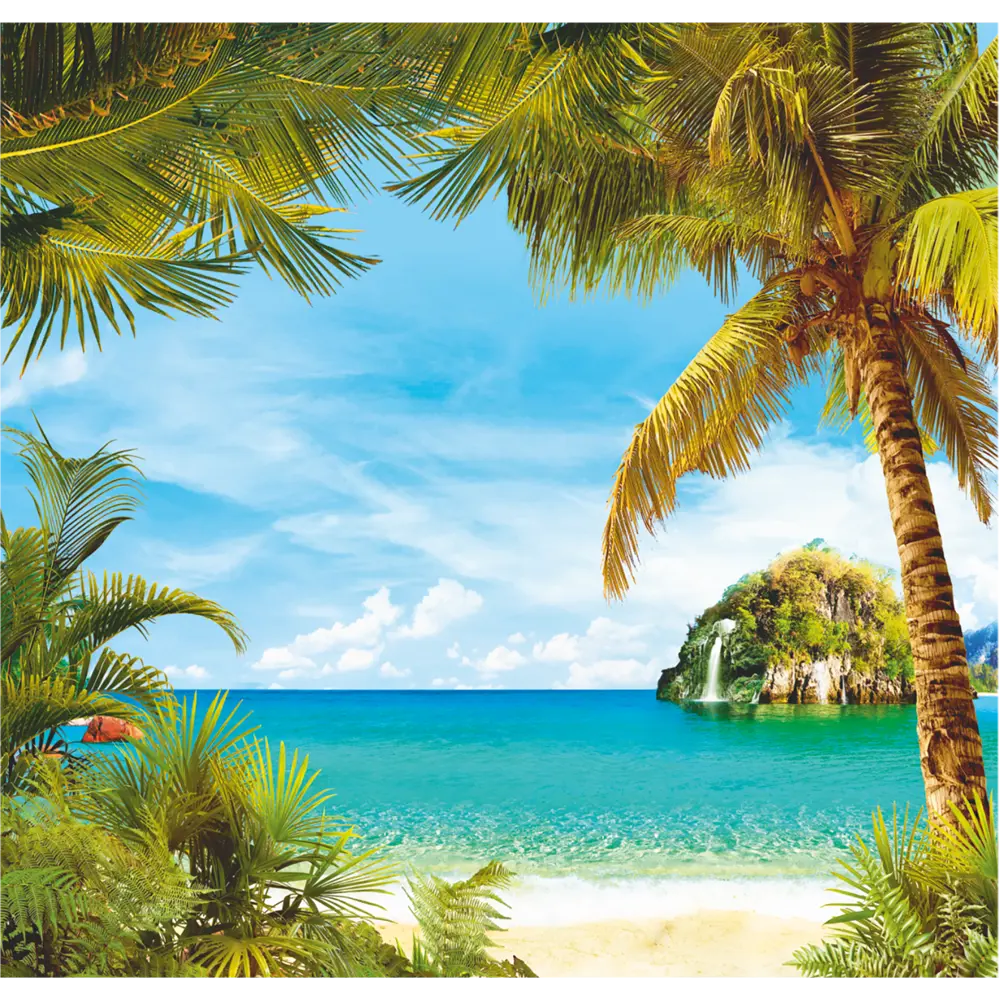 Фотообои Загадочный пляж бумажные, 210x200 см Симфония STLM-2160848