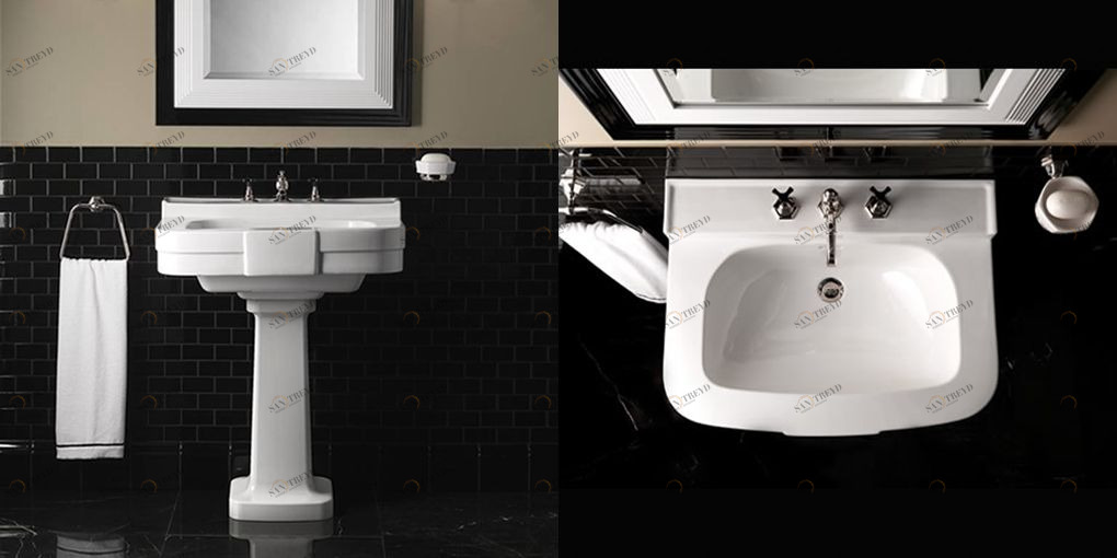 IBLG13FBOG Подвесная раковина настенная овальная Devon&Devon BOGART белая