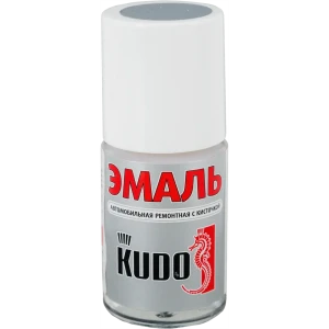 Эмаль автомобильная Kudo с кисточкой цвет серебристый 15Мл