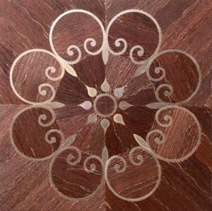 Модульный паркет Da Vinci С Металлом Дуб Натур брашированная, гладкая, рельефная (Брашированная, Гладкая, Рельефная) 600х600 мм.