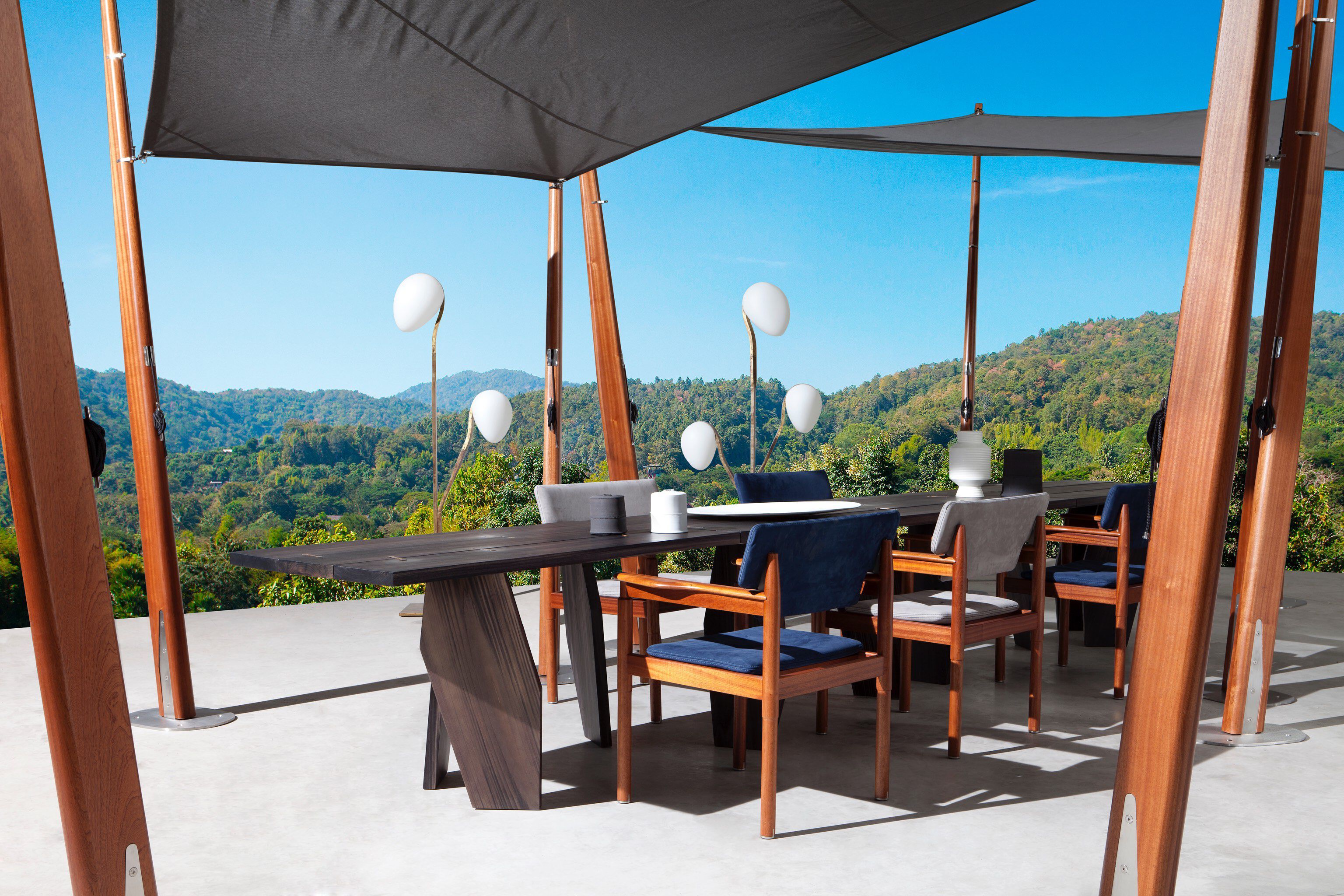 Парусная палатка из красного дерева и технической ткани Exteta 10th ARCH-00019024