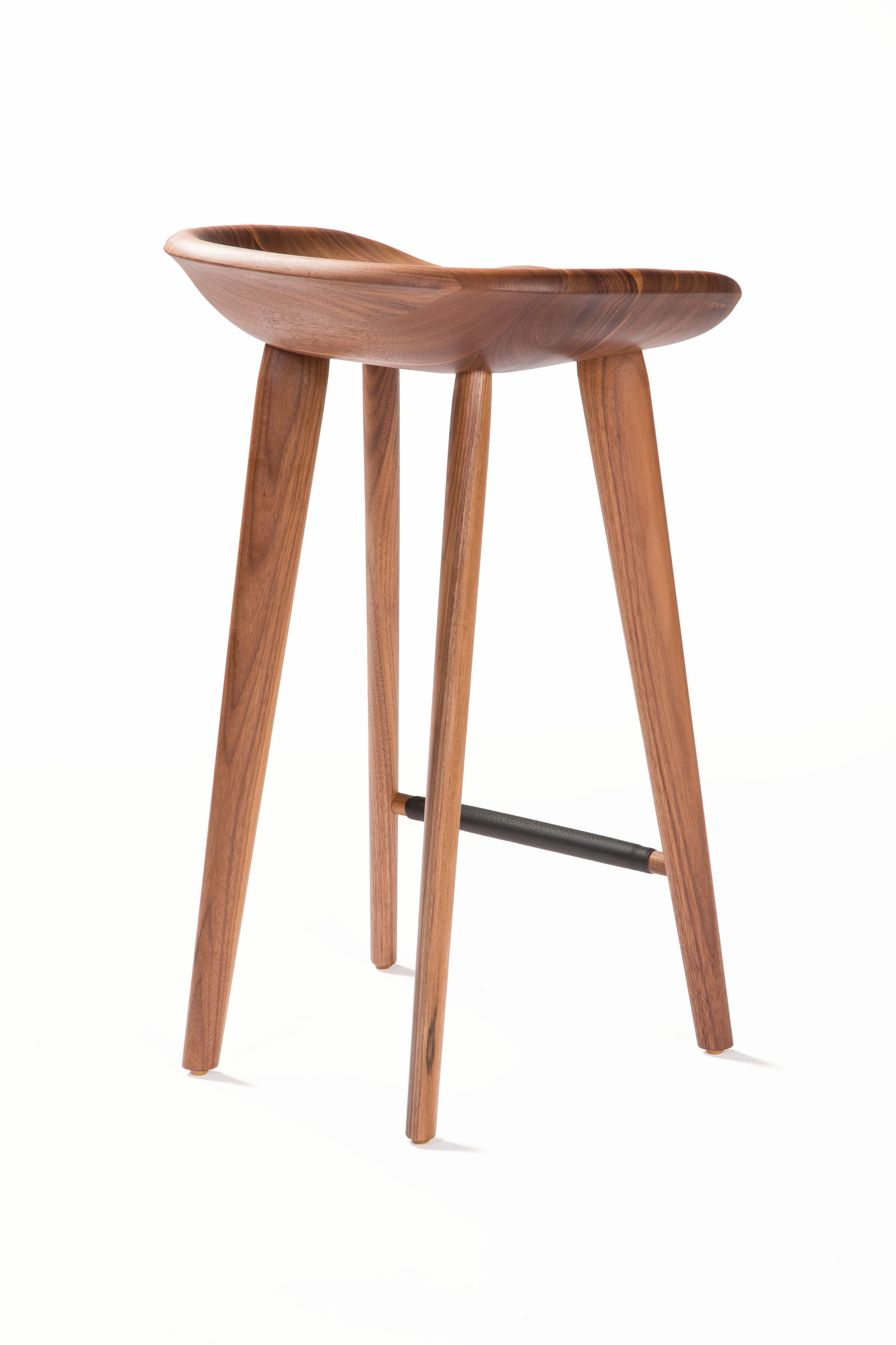 Табурет из массива дерева с подставкой для ног BassamFellows Трактор ARCH-00061645 - Вид №11