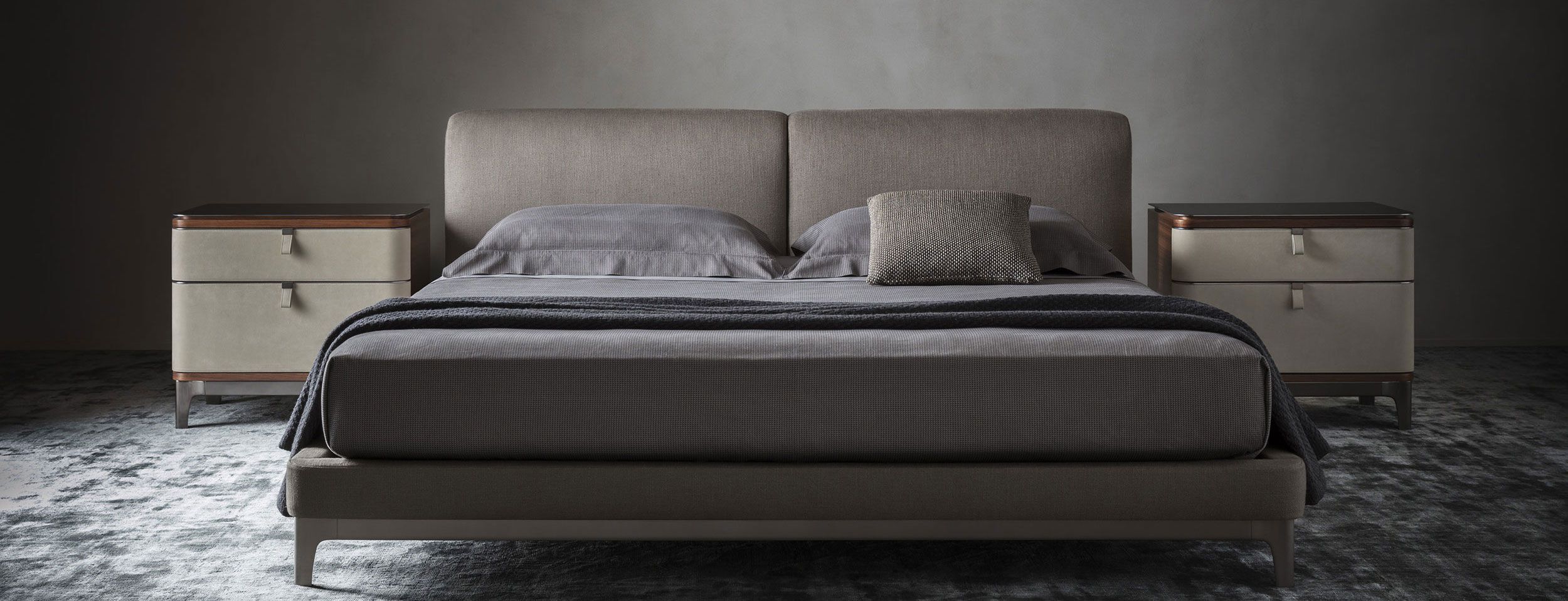 Двуспальная кровать из ткани с мягким изголовьем OAK New York Suite ARCH-00059257 - Вид №2