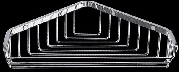 GH157 Мыльница для душевой кабины, треугольная, подвесная, сетчатая, латунная, 17 см. bagno&associati Complementi