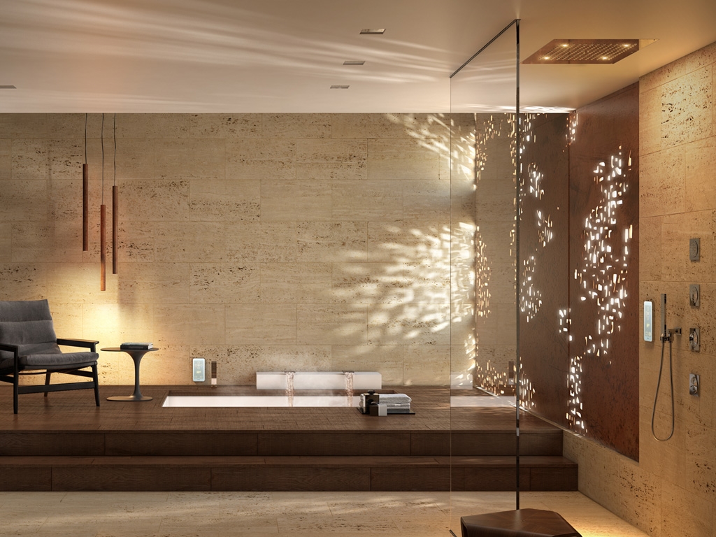 H38905 Потолочный & настенный душ Dream 2 Sprays - RGB CROMOTHERAPY BOSSINI  - Вид №1