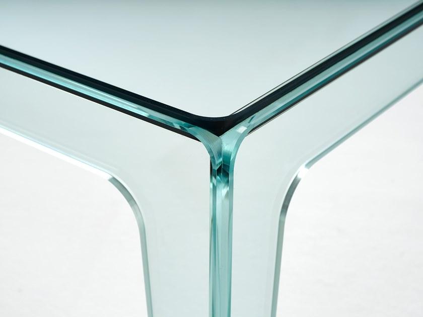 EPÒNIMO Низкий квадратный журнальный столик из флоат-стекла  Gh001  - Вид №3