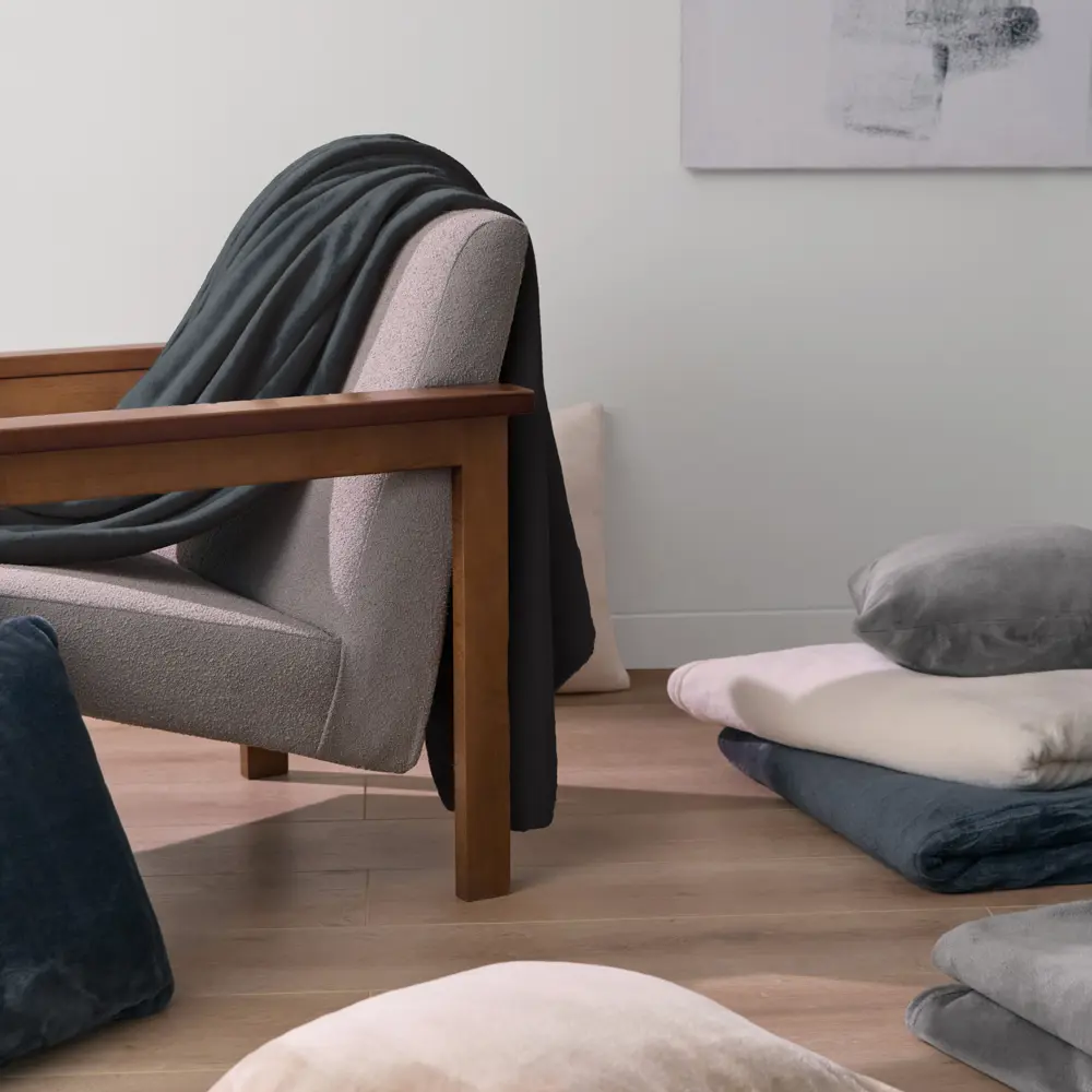 Плед Flandria 200x220 см микрофибра цвет графит Santreyd STLM-2030086 - Вид №8