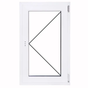 Окно пластиковое ПВХ Deceuninck одностворчатое 1000x600 мм (ВхШ) стекло 4 мм поворотное белый/белый
