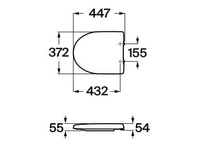 Пластиковое сиденье для унитаза Roca ACCESS 80123C..4 ARCH-00075492 - Вид №2