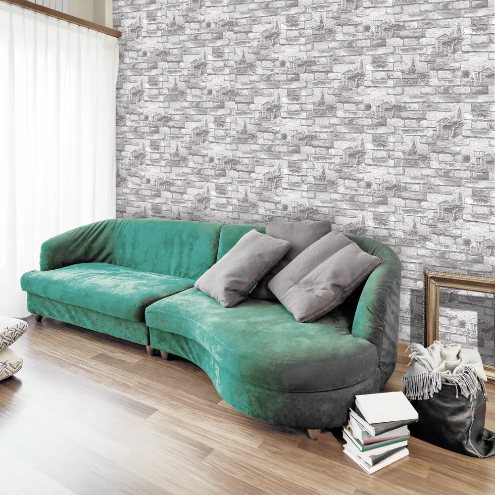 Обои флизелиновые Кирпичи серые 0.53 м 316 11 Santreyd STLM-2197855 - Вид №3