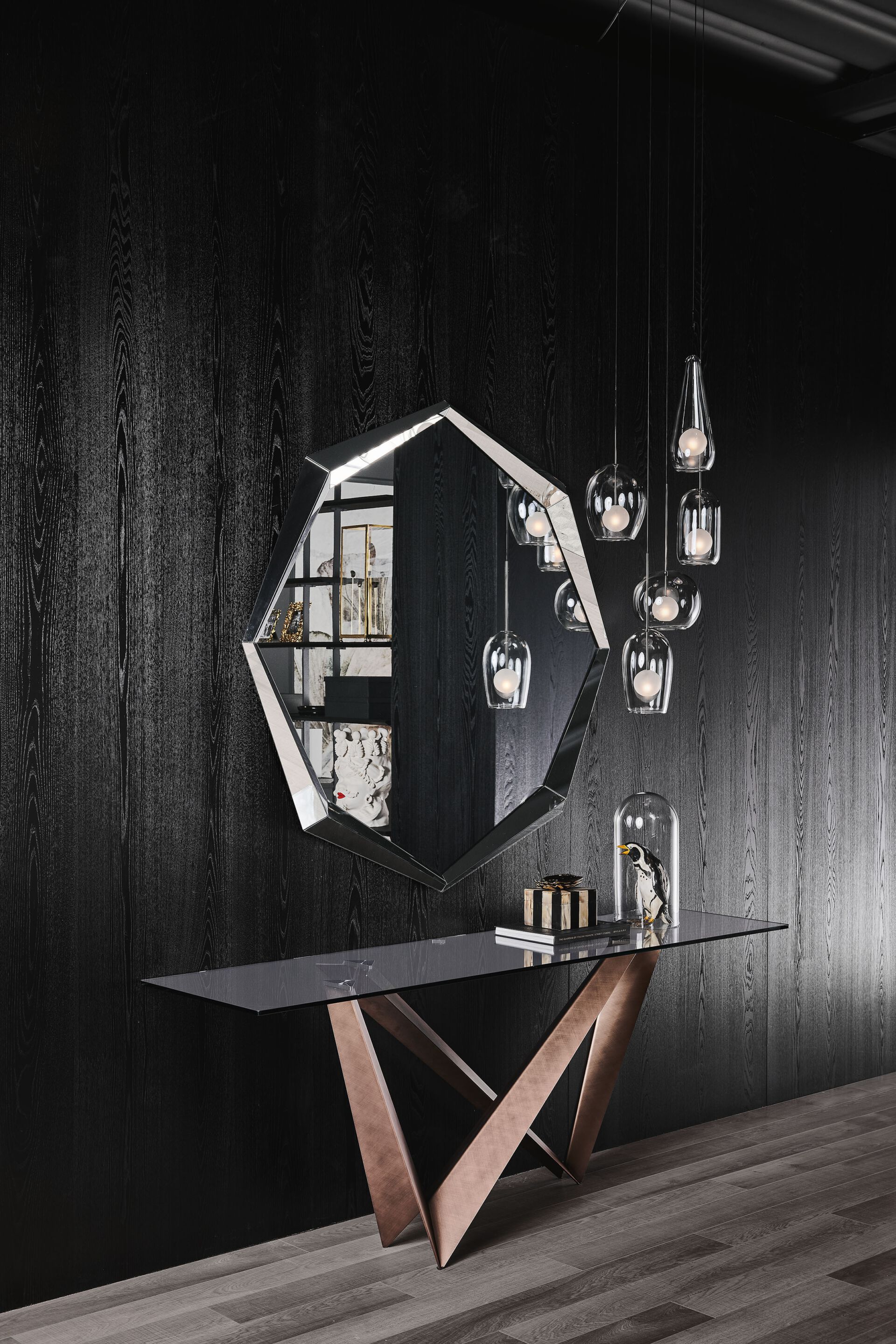 Прямоугольная консоль из стали и хрусталя Cattelan italia WESTIN ARCH-00007957 - Вид №3