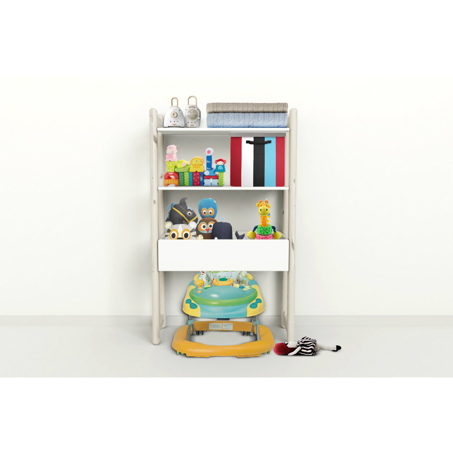 Гарнитур Midi D, 1 полка и 1 ящик-органайзер, белый, искусственно состаренный Flexa 812650390 - Вид №2