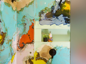 Облицовка из майоликовой лавы для интерьера