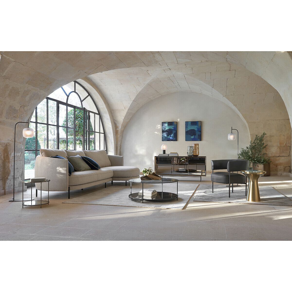 Настольная лампа из мрамора и стекла AMPM CHANYA ARCH-00119980 - Вид №4