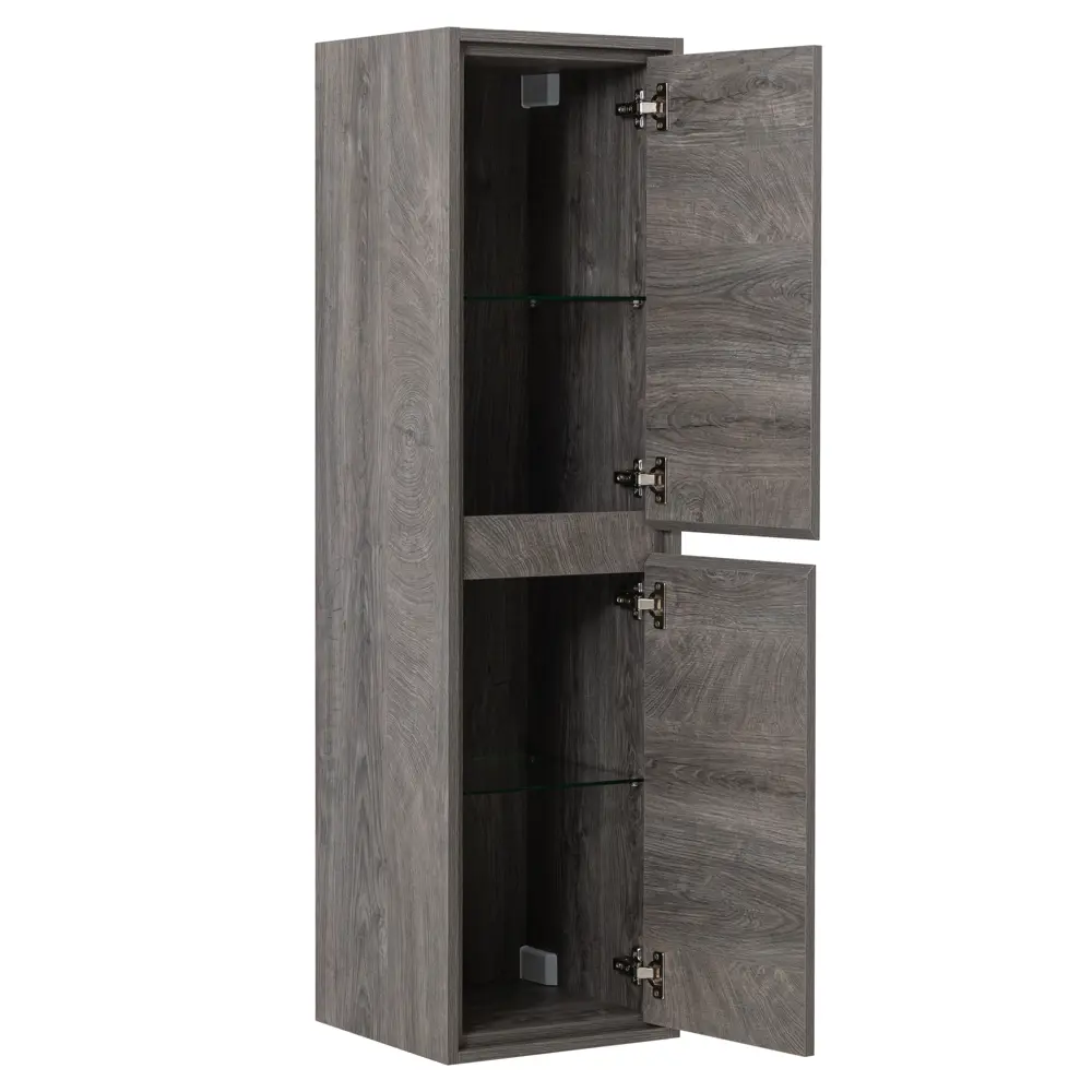 Пенал для ванной KONSENSA Мокка 2.0 подвесной 130x35 см цвет серый дуб STLM-2015578 - Вид №6