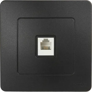 Телефонная розетка встраиваемая Systeme Electric Blanca RJ11 цвет антрацит 86728839 STLM-2050380