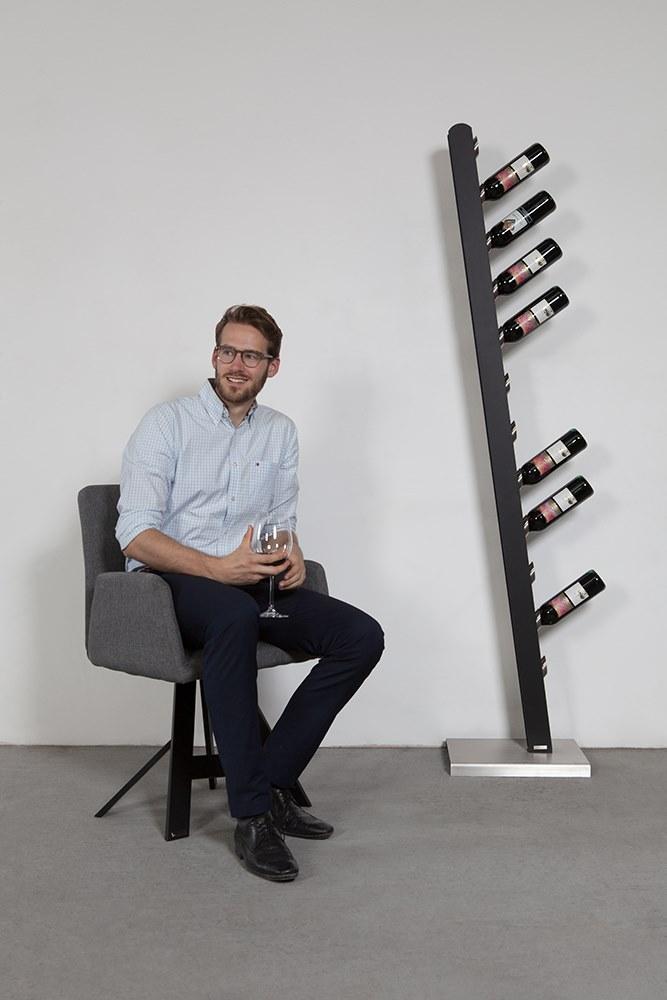 Wissmann raumobjekte Стальной напольный держатель для бутылок  582  - Вид №1