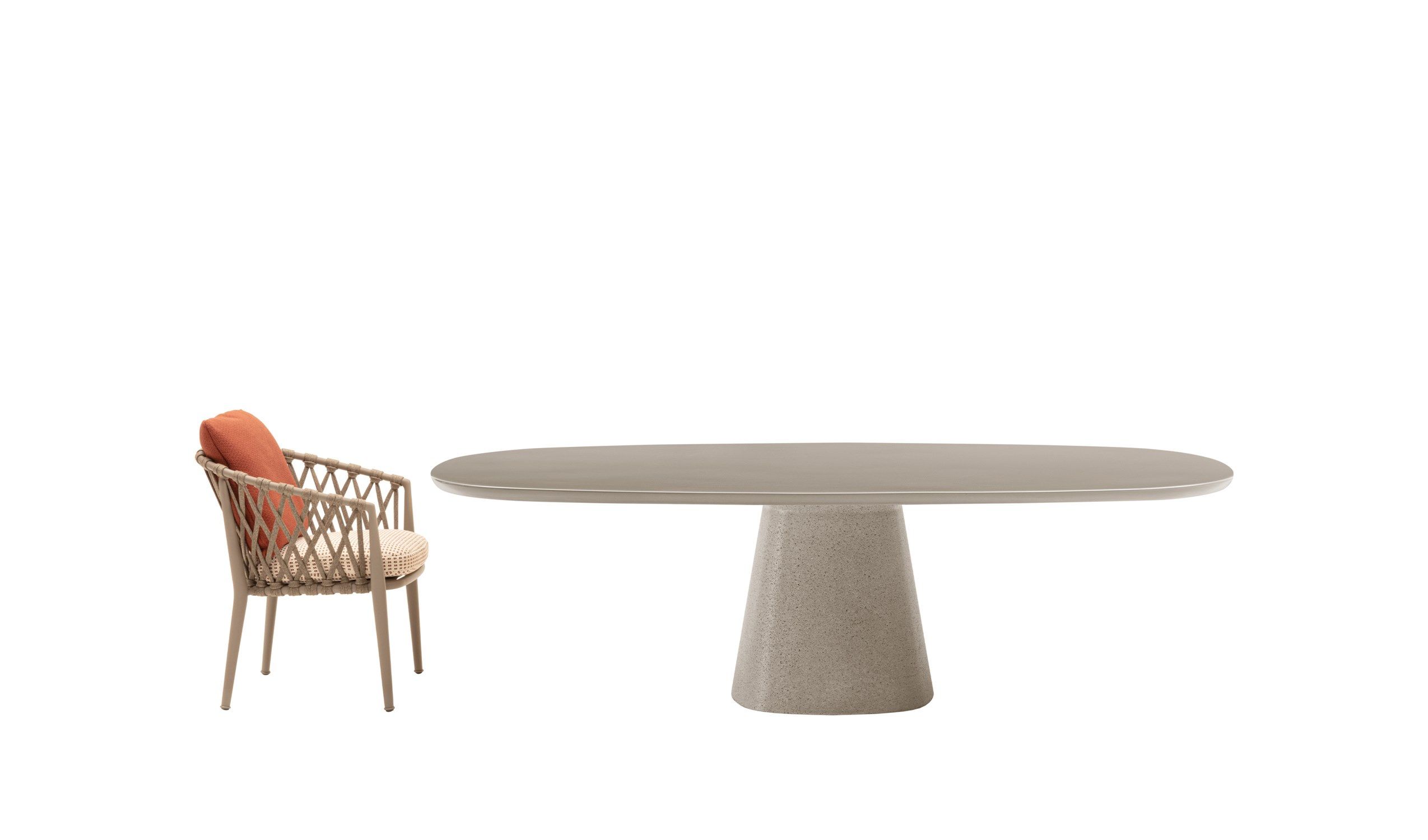 Садовый стол с бетонным основанием и керамогранитом/бетонным верхом B&B Italia Outdoor ALLURE O' ARCH-00079597 - Вид №7