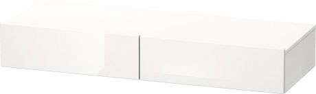 DS827102222 Полочка с ящиком DuraStyle #DS8271 1200 x 440 мм Белый глянцевый декор Duravit - Вид №2