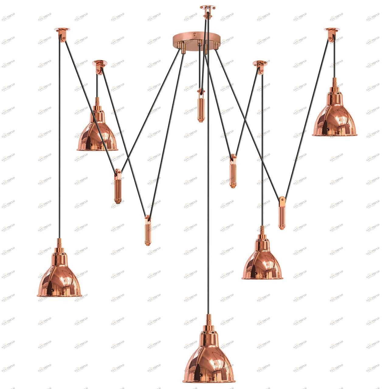 Подвесная люстра Lightstar Acrobata 761053 LIGHTSTAR ДИЗАЙНЕРСКИЕ, ACROBATA 137952 Медь 