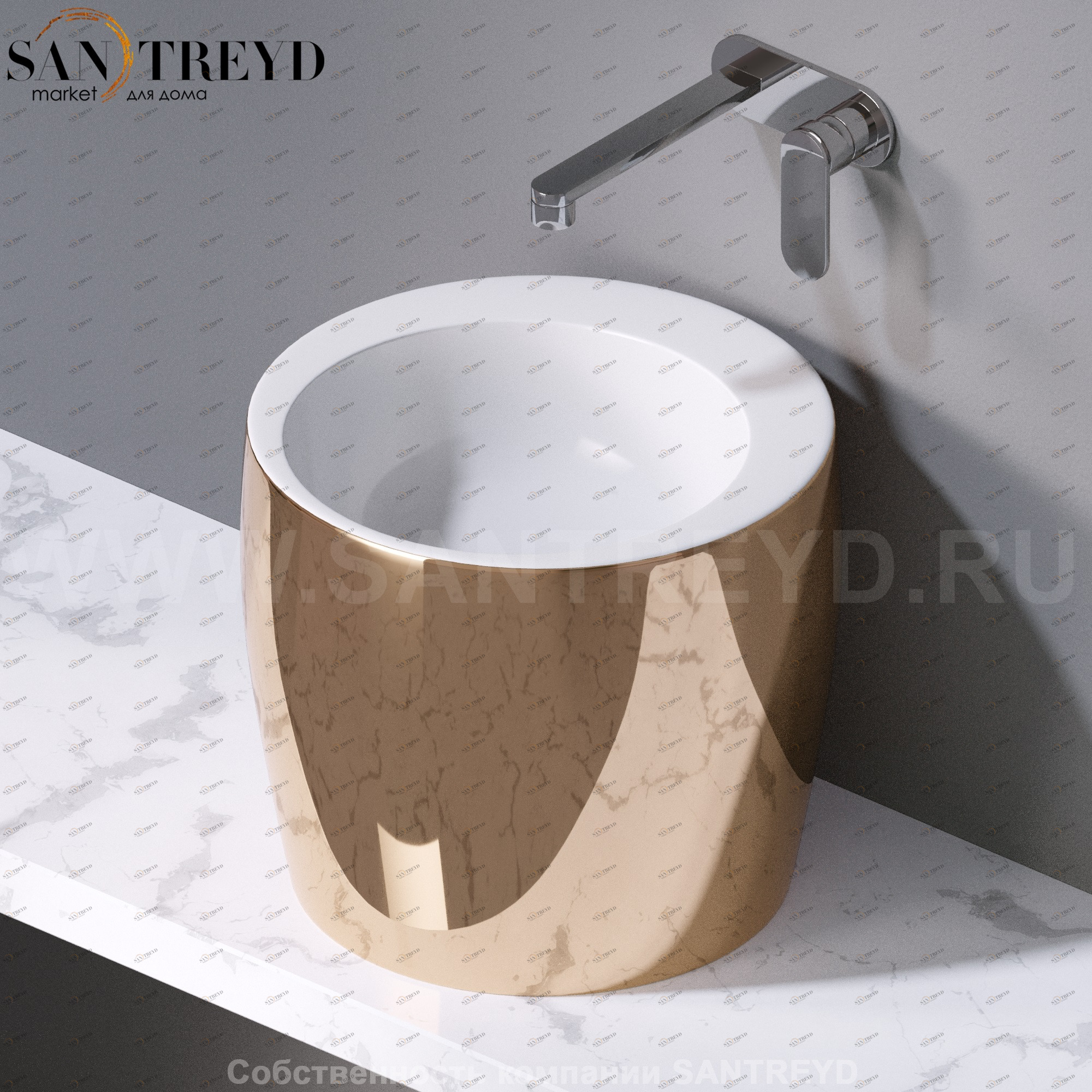 L101255 Накладная раковина на столешницу  круглая A. e T. Italia TOTEM AeT ITALIA