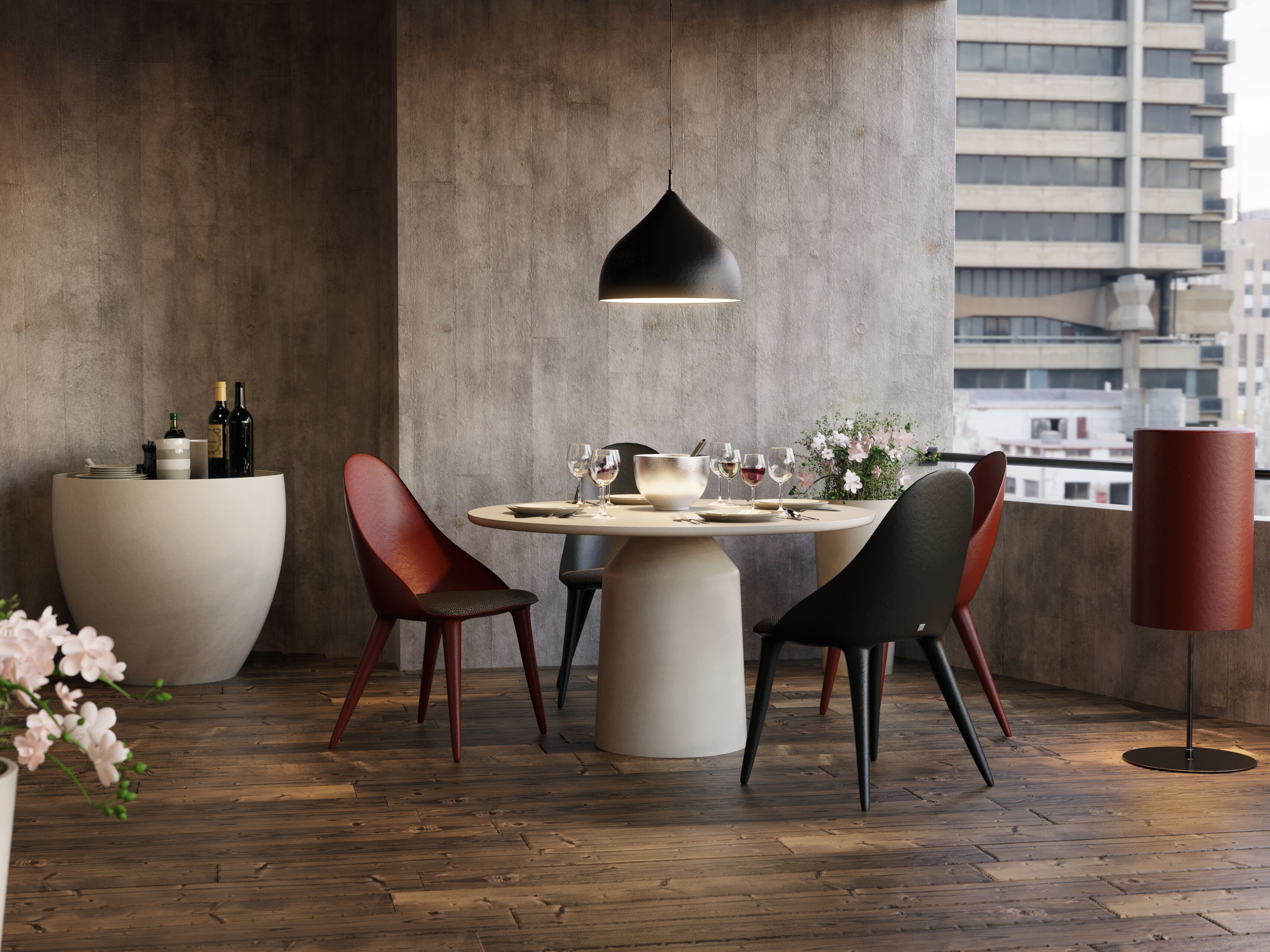 Круглый стол из стекловолокна GANSK SIANA ARCH-00024087 - Вид №3