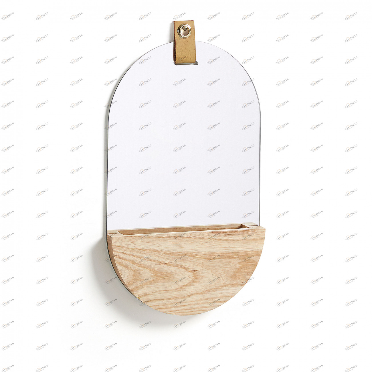 Зеркало с полкой настенное овальное Lummi от La Forma LA FORMA LUMMI 298902 Натуральный 