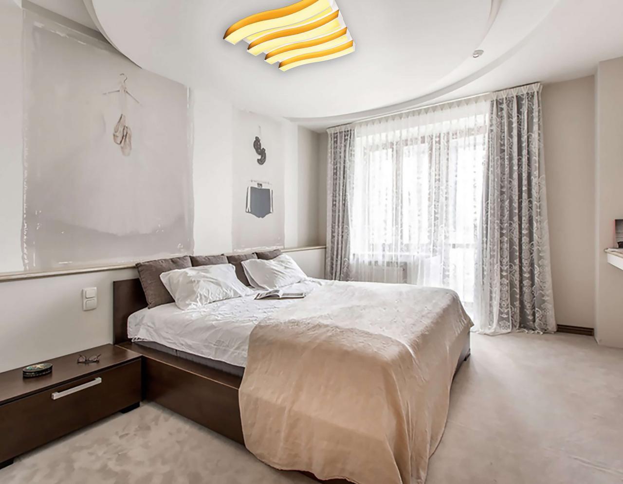 Потолочный светодиодный светильник Ambrella light Orbital Parrus FP2424 WH 120W+72W D700*690 AMBRELLA LIGHT ORBITAL PARRUS 223577 Белый  - Вид №2