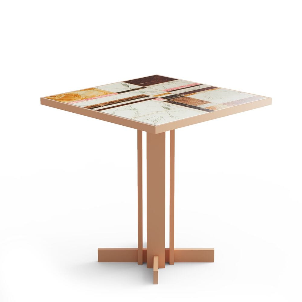 Квадратный стол из стекла и металла Mambo Unlimited Ideas PRAGA ARCH-00149242 - Вид №1