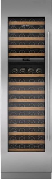 Sub-Zero Двухтемпературный холодильник из нержавеющей стали Cantine vino Icbiw-24  - Вид №2