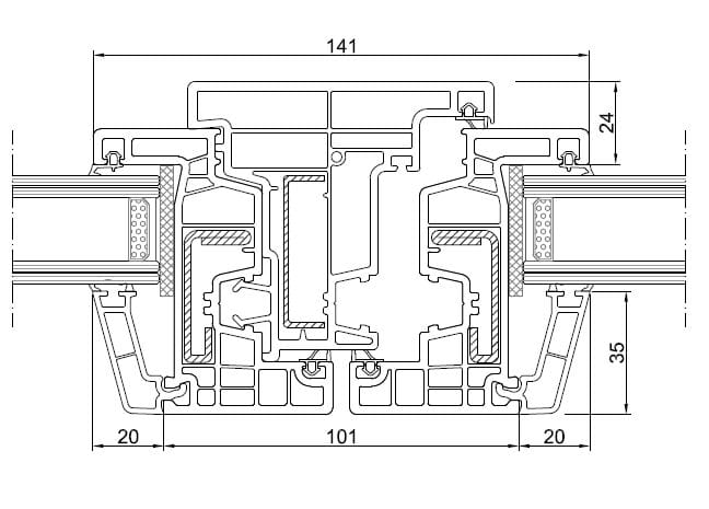 Окно с двойным остеклением из ПВХ Schulz Italia NEW EXENTIA ARCH-00116048 - Вид №5